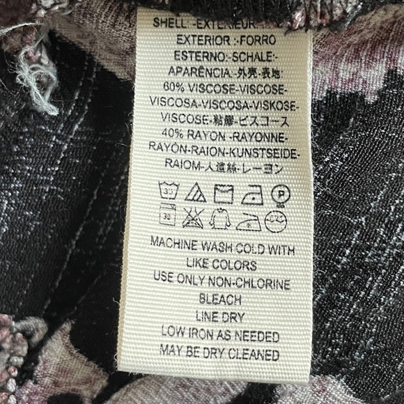 Free People Smooth Talker Tunic Dress Black Purple Crepe Women’s Size Medium M - Picture 5 of 9